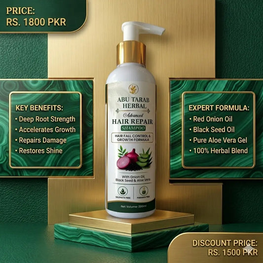 Abu Tarab Herbal – Advanced Hair Repair Shampoo | Onion Oil, Black Seed & Aloe Vera Formula